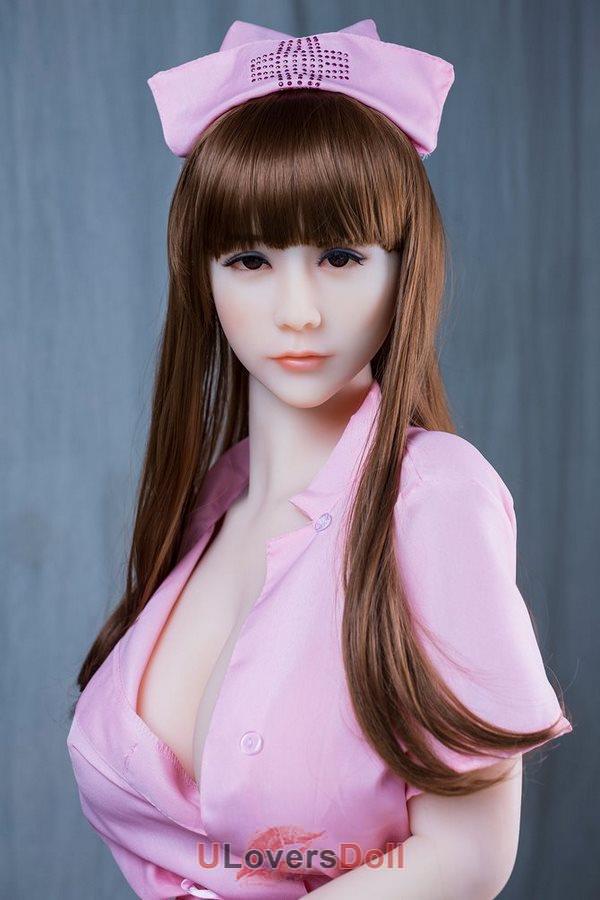 Elvin : Beautiful nurse virgin sexy wm tpe silicone love doll 165cm