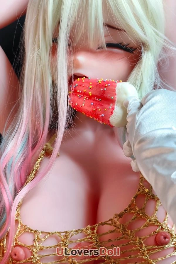 Eye-Closing Cartoon Character Sex Doll with Huge Breast