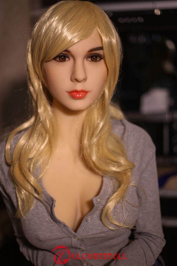 Maureen : surrealist blonde long hair sexy life size sex doll 158cm