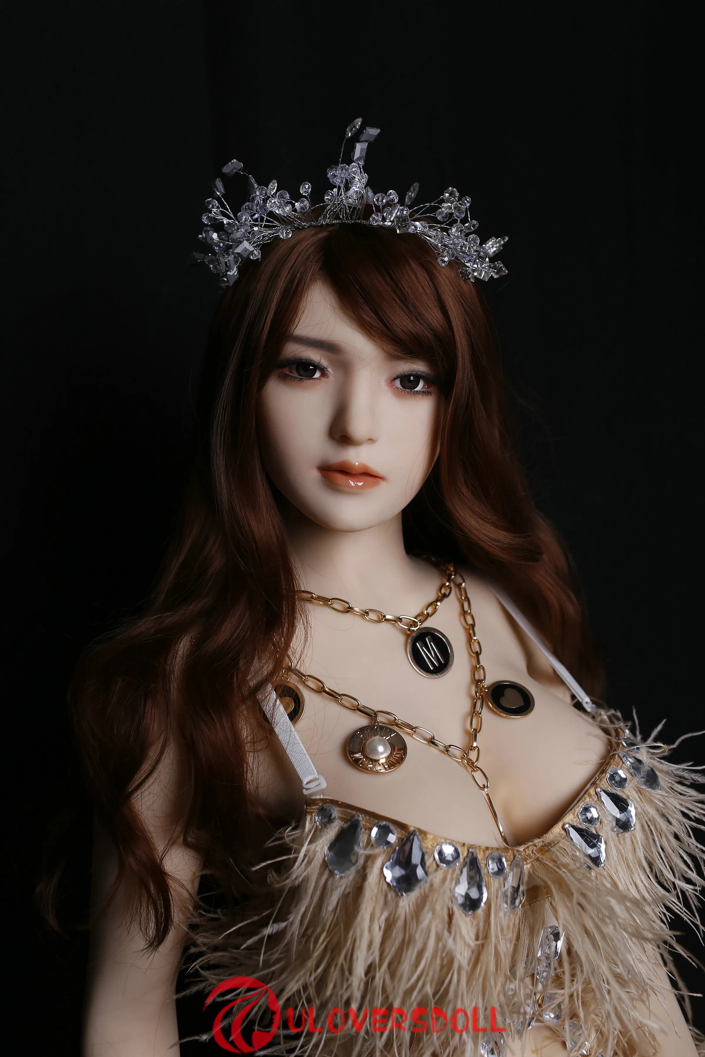 curly hair silicone sex doll