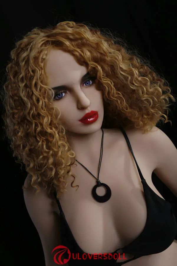blonde curly sex doll 163cm