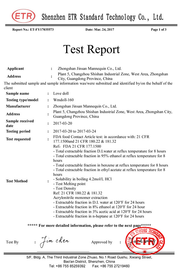 sex doll report