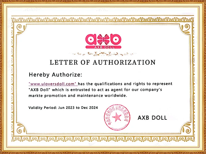 Authorization certificate for AXB Doll