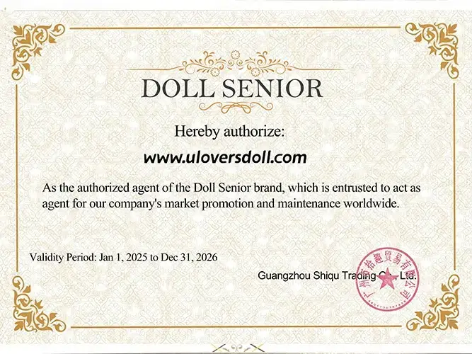 Authorization certificate for Doll Senior