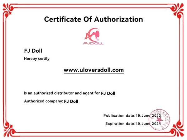 Authorization certificate for FJ doll
