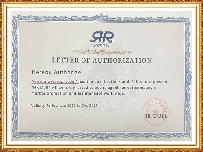 Authorization certificate for HR Doll