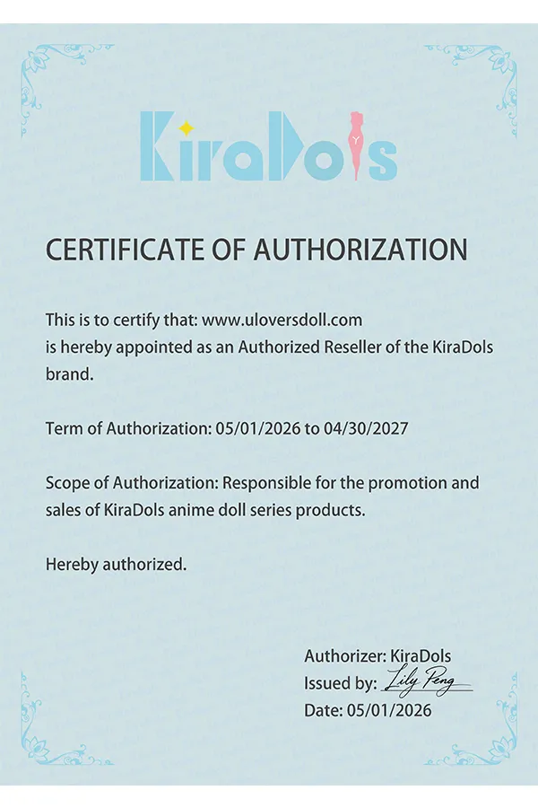 Authorization certificate for Kiradols Doll