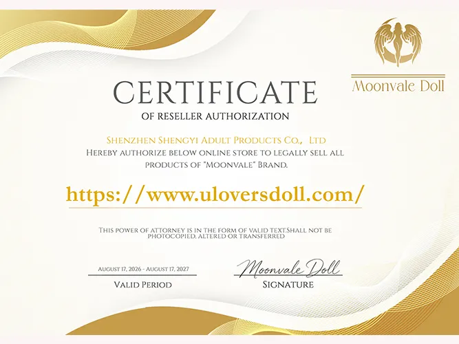 Authorization certificate for Monnvale Doll