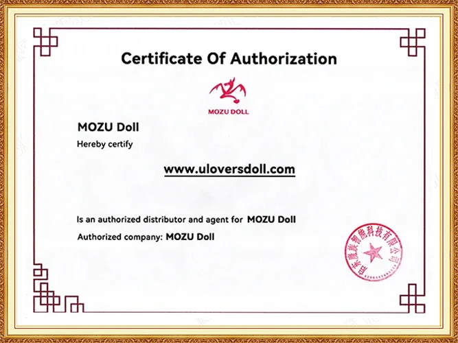 Authorization certificate for MOZU Doll