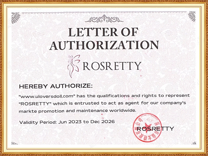 Authorization certificate for Rosretty Doll