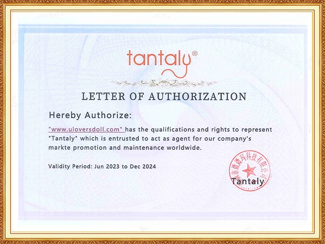Authorization certificate for Tantaly Doll
