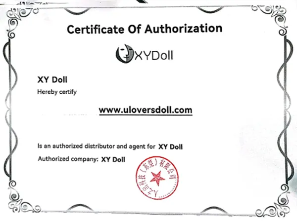 Authorization certificate for XY doll