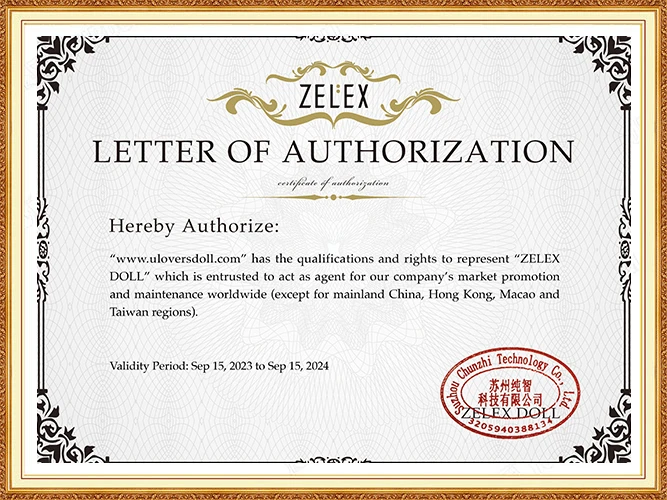 Authorization certificate for ZELEX Doll