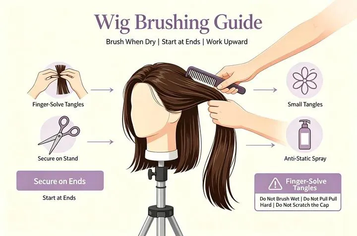 Wig Brushing Guide