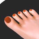 Orange Toenail Color