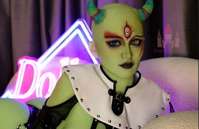 Green Skin Alien Love Doll